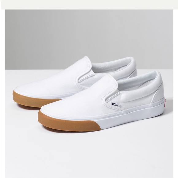 white slip on vans womens 7.5